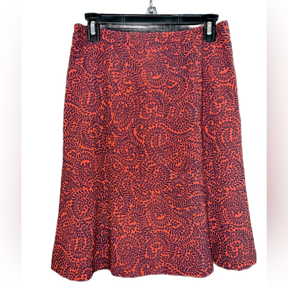 Loft paisley Red Patterned Skirt